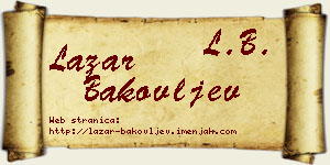 Lazar Bakovljev vizit kartica